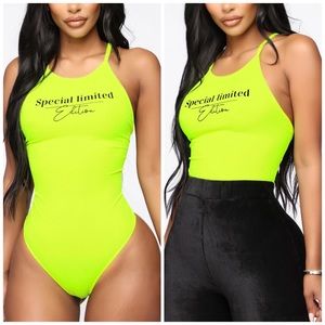 Fashion Nova neon bodysuit